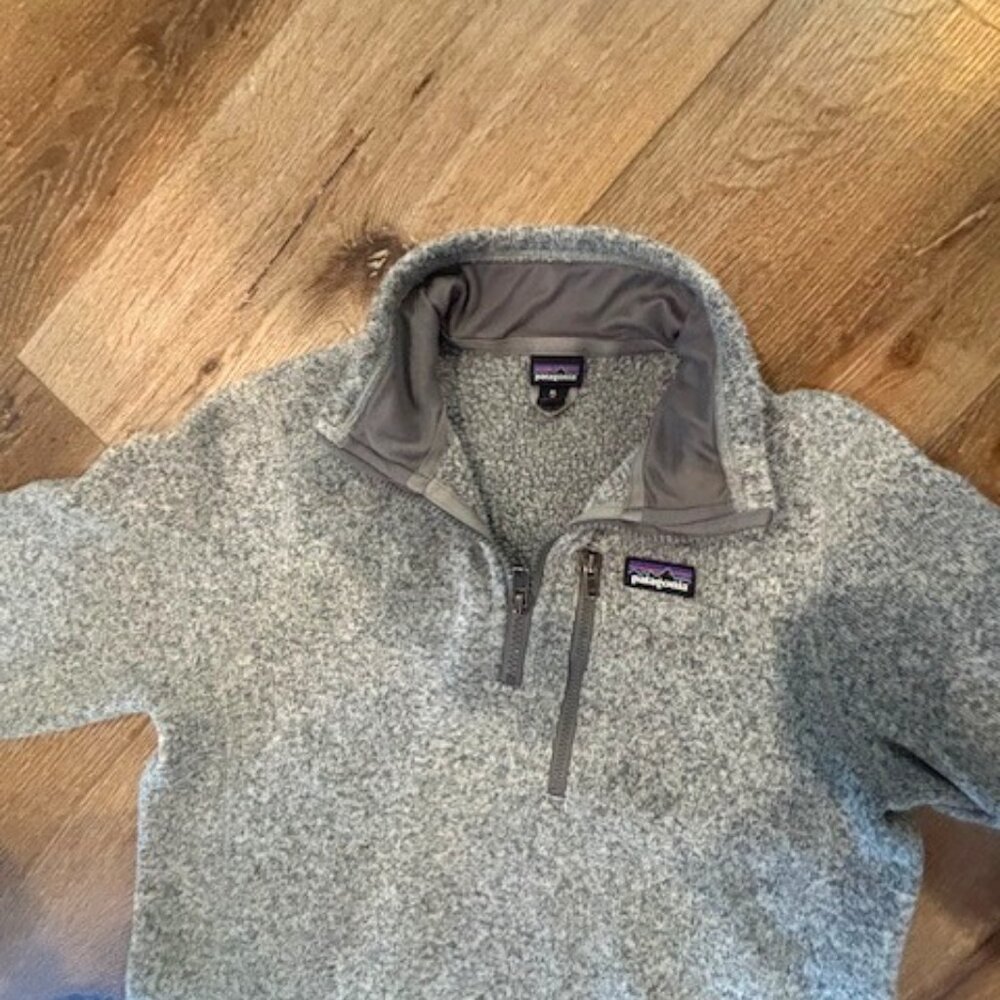 Patagonia Kid’s Better Sweater Quarter zip Fleece XL (14) Grey